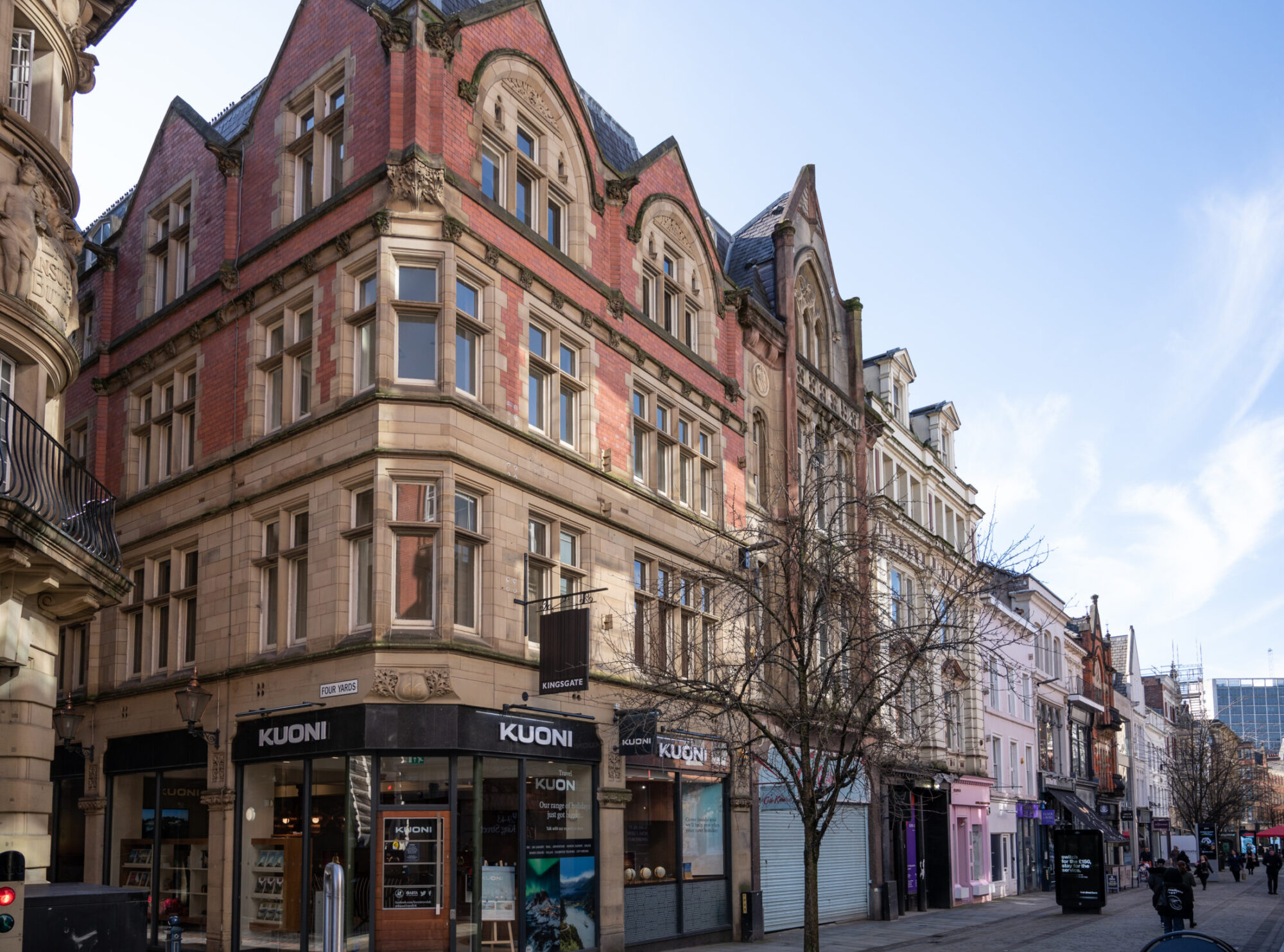 Facade of the scheme overlooking King Street