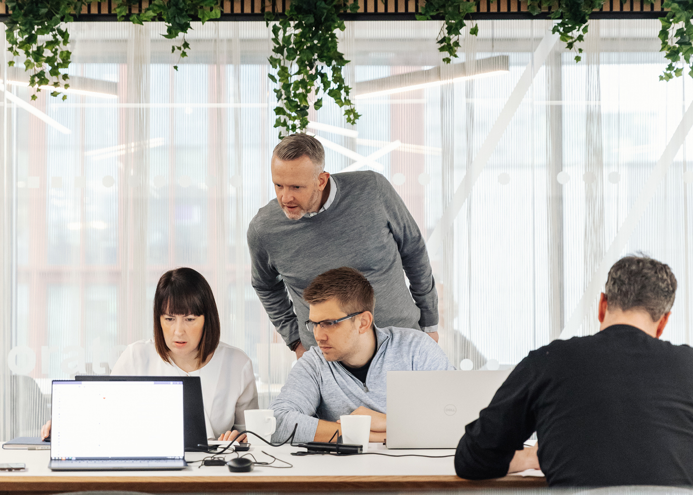 Senior AEW Architects staff overseeing work